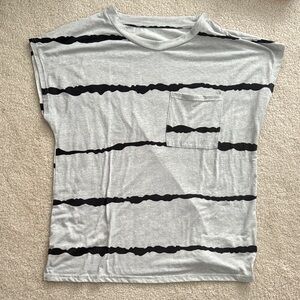 Gray and Black Striped T-Shirt